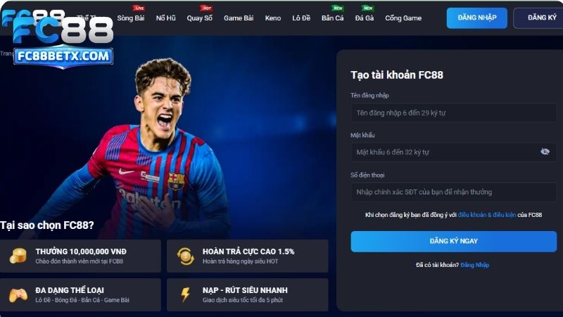 Đăng ký Fc88 bị lỗi có thể xuất phát từ 6 nguyên nhân chính