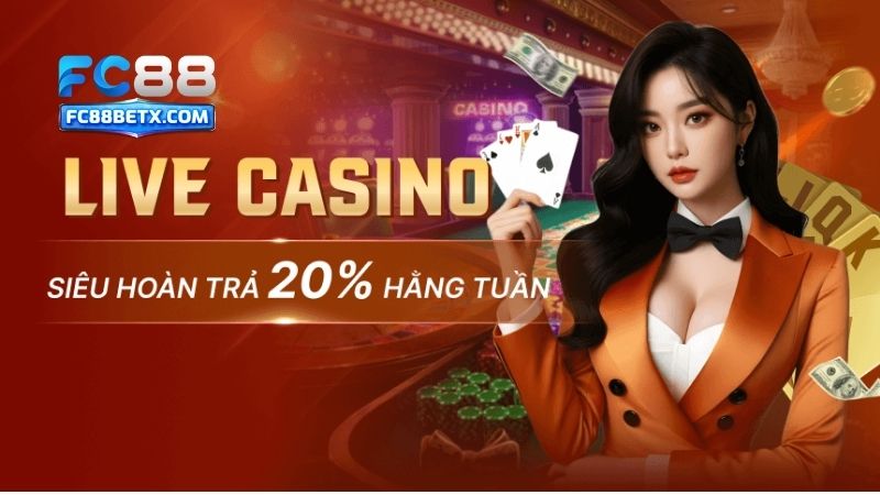Giới thiệu đôi nét về sảnh live casino FC88 online