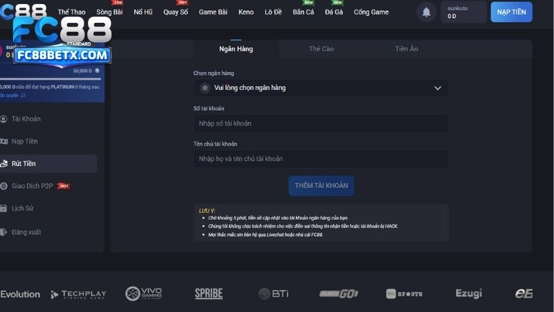 Việc không rút được tiền tại Fc88 là nỗi lo lắng của không ít người chơi